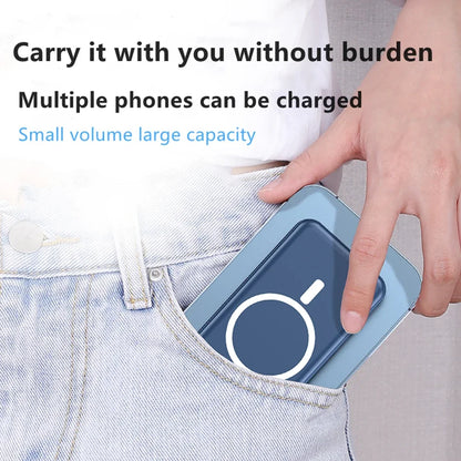 4 in 1 MacSafe Magnetic Power Bank 30000mAh Wireless Portable Charger Fast Charging External Battery Pack for iPhone Android