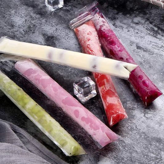 20/50 Stück Einweg-Popsicle-Beutel für selbstgemachtes Eis, selbstdichtend, transparent, lebensmittelecht, für den Sommer