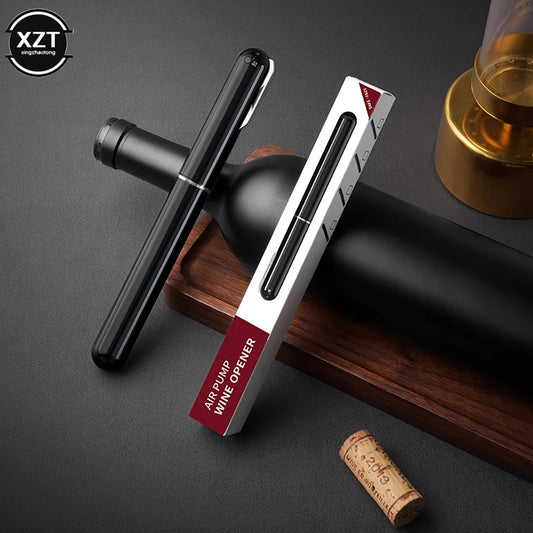 Air Pump Wine Bottle Opener Bar Tool Portable Safe Explosion Proof Stainless Steel Pin Wine Corkscrew Openers with Foil Cutter